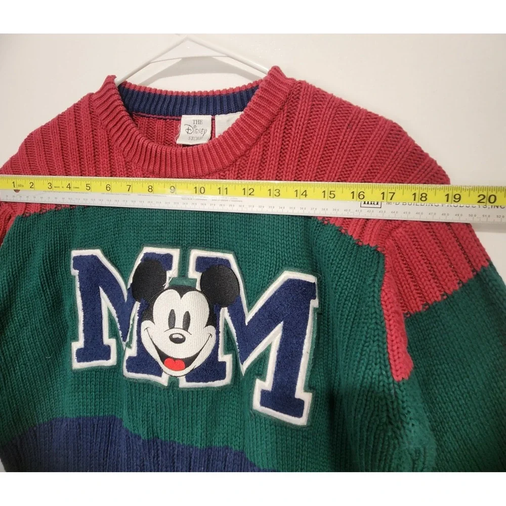 Mickey Mouse Disney Store Men's Knit Sweater Stripe Multicolor Size L - Picture 6 of 10